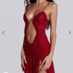 JADED LONDON Scarlett Red Mini Fatale Dress